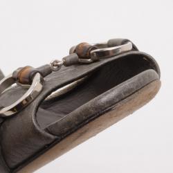 مملوكة مسبقًا Gucci Brown Monogram Kitty Horsebit Slides Size 40