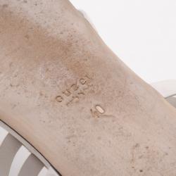 Pre Owned Gucci White Patent Gladiator Sandals Size 40