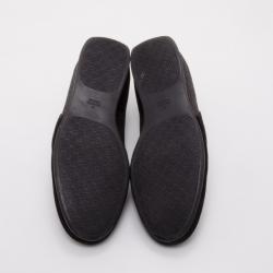 Pre Owned Gucci Black Glitter and Suede Trainers Size 38.5