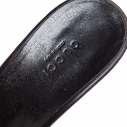 Pre Owned Gucci Beige/Brown GG Canvas Horsebit Platform Mules Size 39