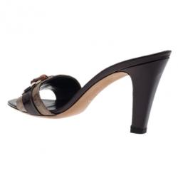 Pre Owned صندل غوتشي كانفاس GG بامبو ولجام حصان مقاس 39