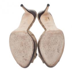 Pre Owned حذاء غوتشي نيو هوليوود حلية هورسبت كانفاس غوتشيسما بيج مقاس 39