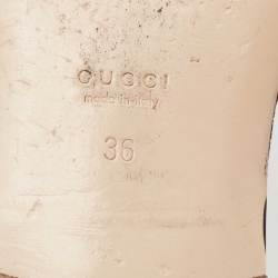 مملوكة مسبقًا صندل غوتشي  قطيفة سوداء حرف جي كريستال مقاس 36