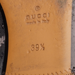 Pre Owned Gucci Multicolor Fabric Princetown Horsebit Flat Mules Size 39.5