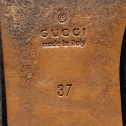 مملوكة مسبقًا Gucci Multicolor Tian Print GG Supreme Canvas Princetown Flat Mules Size 37