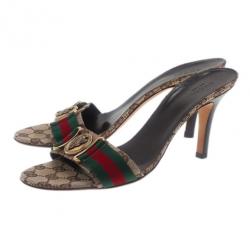 مملوكة مسبقًا صندل غوتشي جوكيسيما شبكة هيستيريا سلايدز مقاس 38.5