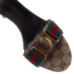 مملوكة مسبقًا صندل غوتشي جوكيسيما شبكة هيستيريا سلايدز مقاس 38.5