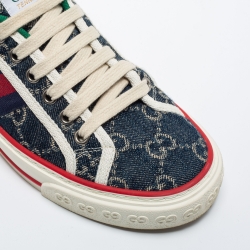 Gucci Navy Blue GG Canvas Tennis 1977 Sneakers Size 36