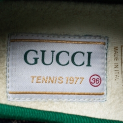 Gucci Navy Blue GG Canvas Tennis 1977 Sneakers Size 36