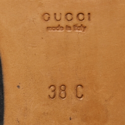 مملوكة مسبقًا Gucci Red GG Canvas and Patent Leather Horsebit Loafers Size 38