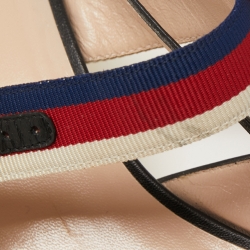 Pre Owned Gucci Black Leather Unia Mary Jane Pumps Size 40.5