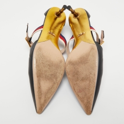 Pre Owned Gucci Black Leather Unia Mary Jane Pumps Size 40.5