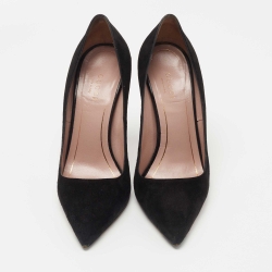 Pre Owned Gucci Black Suede Pointed Toe Pumps Size 36