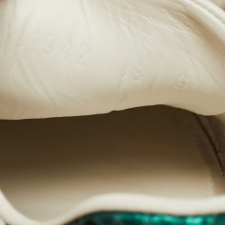 مملوكة مسبقًا Gucci White Leather  Ace Lace Up Sneakers Size 38