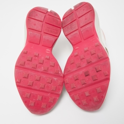 Pre Owned Gucci Multicolor Fabric and Leather Rhyton Low Top Sneakers Size 38