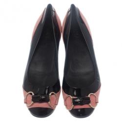 Pre Owned باليرينا غوتشي لونين زخارف معدني ة مقاس 38.5