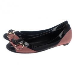 Pre Owned باليرينا غوتشي لونين زخارف معدنية مقاس 38.5