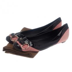 Pre Owned باليرينا غوتشي لونين زخارف معدنية مقاس 38.5