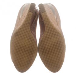 مملوكة مسبقًا حذاء غوتشي غوتشيسما ويدج مطاط قبرصي كانفاس مقاس 36.5 