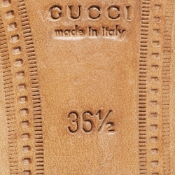 Pre Owned Gucci Red Leather  Jordaan Loafers Size 36.5