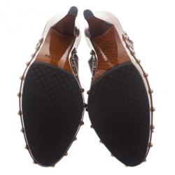 مملوكة مسبقًا Gucci Brown Leather Bamboo Tassel Loafer Slingback Sandals Size 40