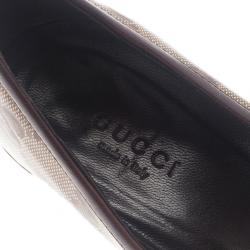Pre Owned Gucci Guccissima Crystal Bow Pumps Size 37