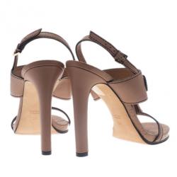 Pre Owned Gucci Beige Horsebit Tassel Emily Slingback Sandals Size 39