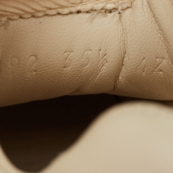 Pre Owned Gucci Cream Leather Rhyton Sneakers Size 35.5