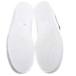 Pre Owned Gucci Red Bee Jacquard Fabric Ant Embellished Slip On Sneakers Size 38.5