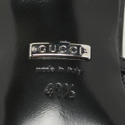 Gucci Black GG Crystal Embellished Mesh Slide Sandals Size 41.5