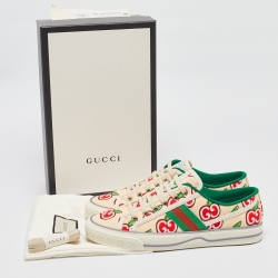 Gucci Multicolor GG Apple Canvas Tennis 1977 Sneakers Size 39