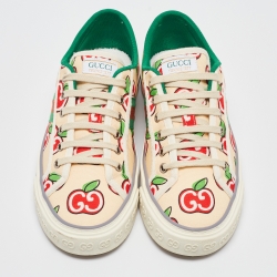 Gucci Multicolor GG Apple Canvas Tennis 1977 Sneakers Size 39