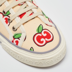 Gucci Multicolor GG Apple Canvas Tennis 1977 Sneakers Size 39