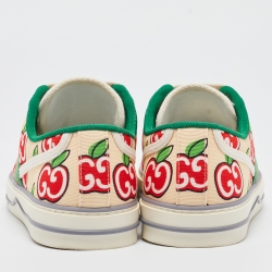 Gucci Multicolor GG Apple Canvas Tennis 1977 Sneakers Size 39