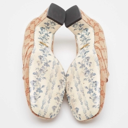 Pre Owned Gucci Beige GG Canvas Victoire Pumps Size 39.5