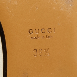 Gucci Cream Leather Princetown Mules Size 39.5 