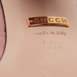 Pre Owned Gucci Pink Suede GG Marmont Pumps Size 38.5