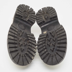 مملوكة مسبقًا Gucci White Leather Harald Horsebit Platform Loafers Size 41