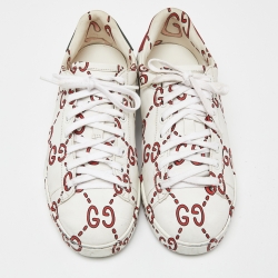 Gucci Tri Color Leather Ghost GG Ace Sneakers Size 37