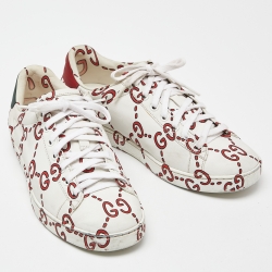 Gucci Tri Color Leather Ghost GG Ace Sneakers Size 37