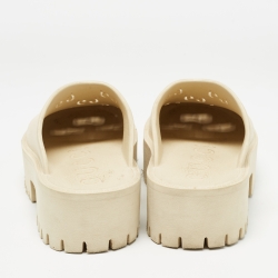 Gucci Cream Rubber GG Clogs Size 39