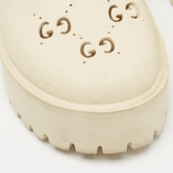 Gucci Cream Rubber GG Clogs Size 39