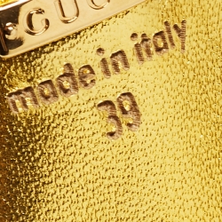 Pre Owned Gucci Black Canvas Unia Mules Size 39