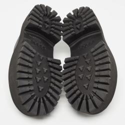 Gucci Black Perforated GG Rubber Slip On Sandals Size 37