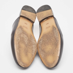 Pre Owned Gucci Black Leather Princetown Mules Size 38.5