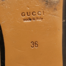 مملوكة مسبقًا Gucci  Brown Leather Princetown Mules Size 36