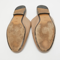 مملوكة مسبقًا Gucci  Brown Leather Princetown Mules Size 36