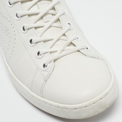 Gucci White Perforated Interlocking G Leather Ace Sneakers Size 36