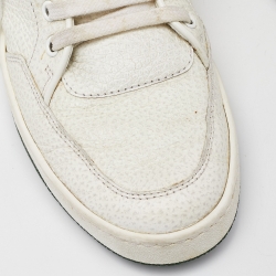 Gucci White/Red Leather New Praga Karibu Web High Top Sneakers Size 37.5
