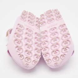 Pre Owned Gucci Purple Rubber Slingback Sandals Size 38